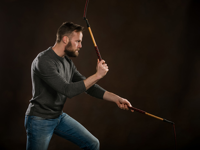 Adam cracking a whip