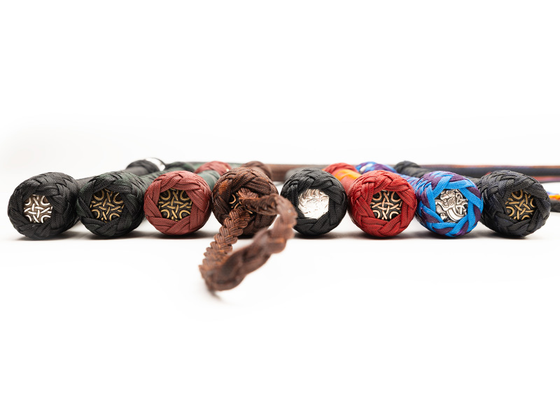 Conchos from left to right; Celtic Silver, Celtic Brass, Celtic Brass, Celtic Copper, Bright, Celtic Copper, Dragon, Celtic Copper